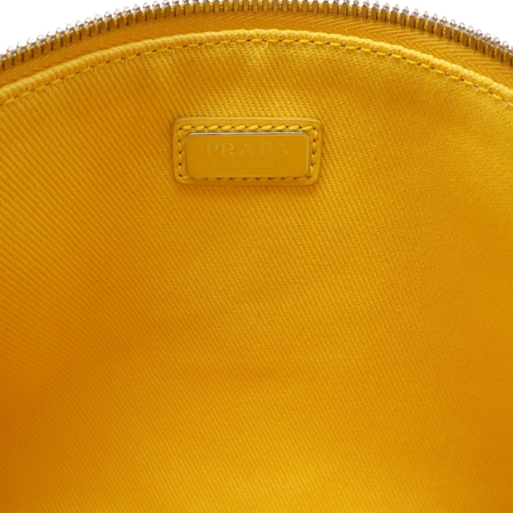 Prada embossed bag Shoulder accessory canvas leather yellow - Picture 8 of 8